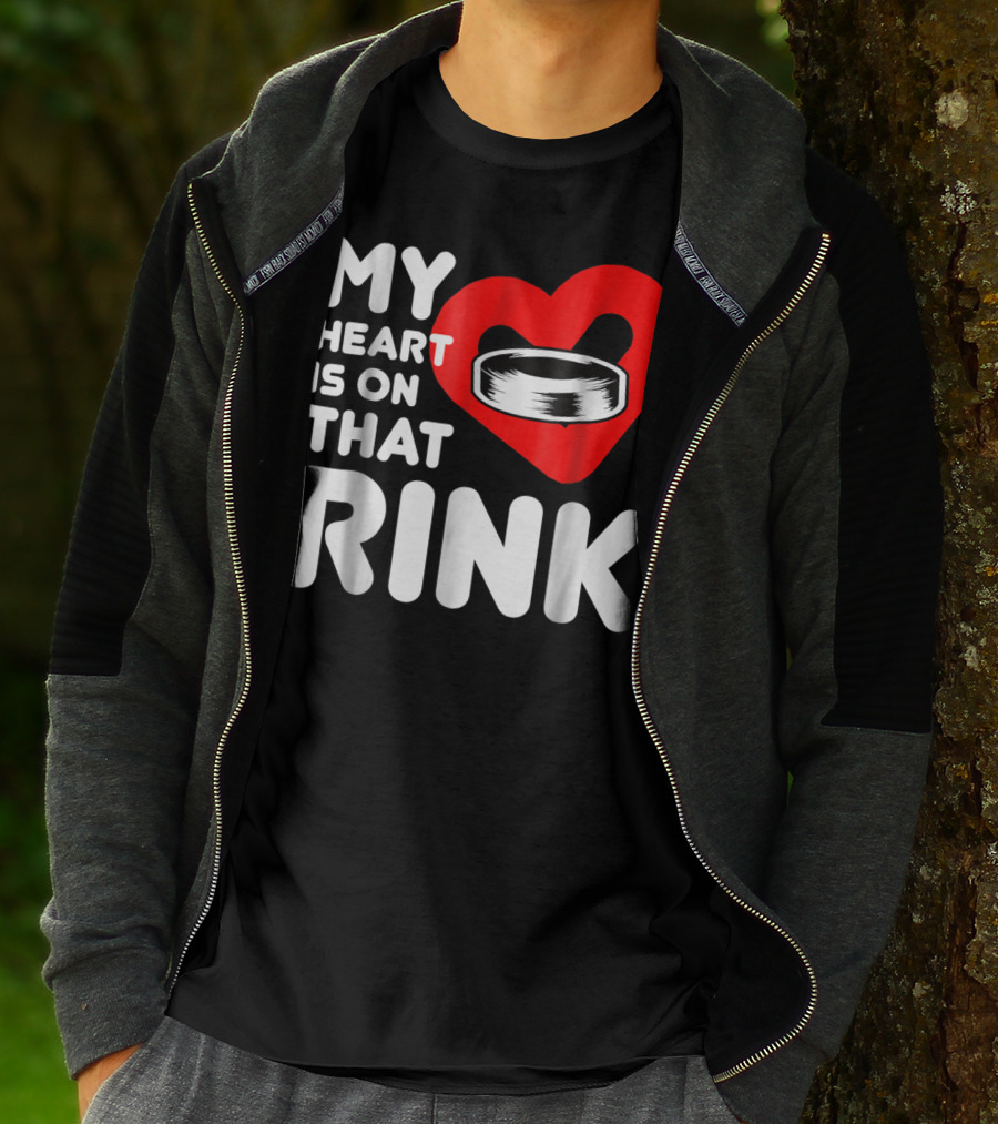 My Heart Is On That Rink Hockey Wife League T-Shirt