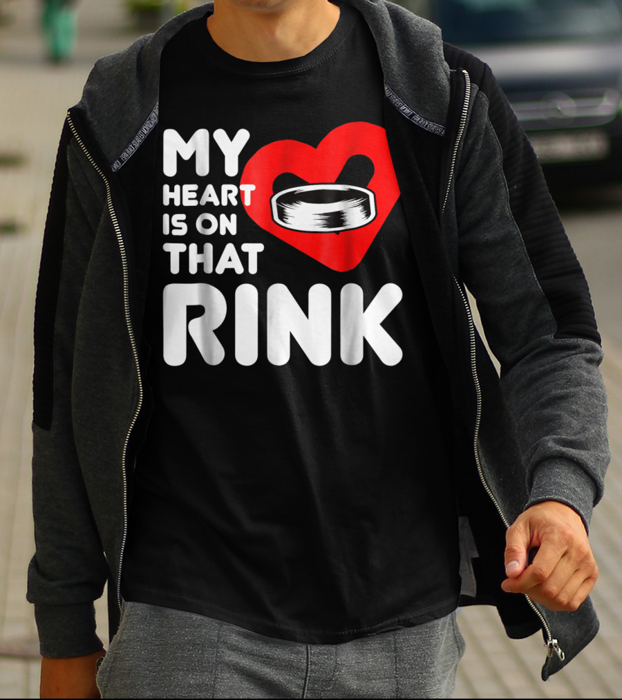 My Heart Is On That Rink Hockey Wife League T-Shirt