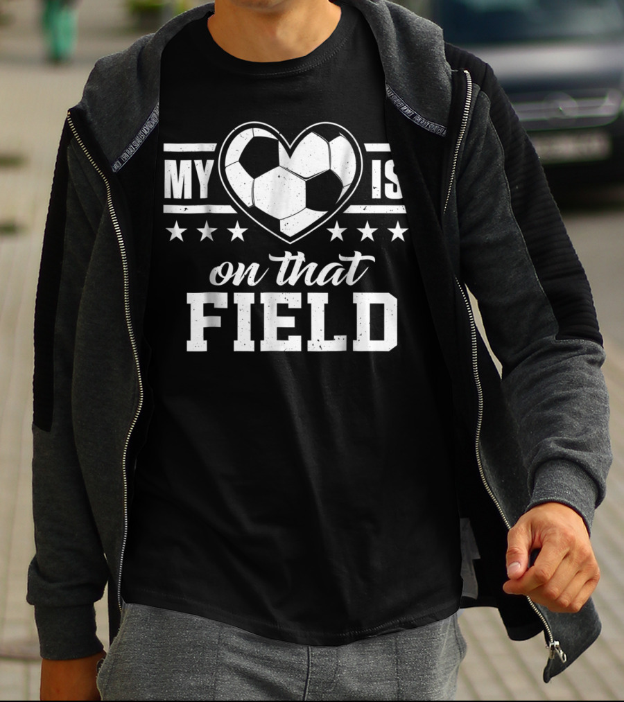 My Heart Soccer Field Stars T-Shirt