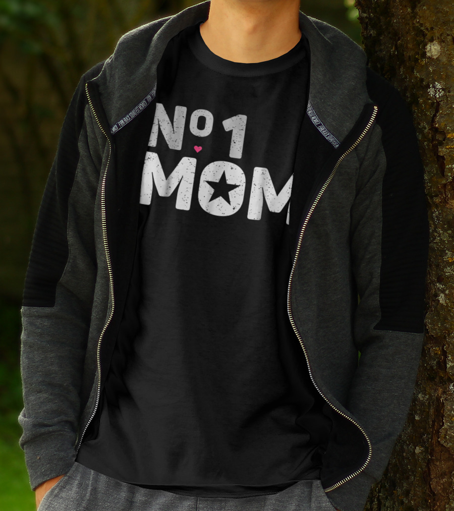 NO 1 Mom Star Heart T-Shirt