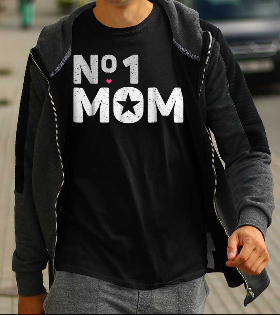 NO 1 Mom Star Heart T-Shirt