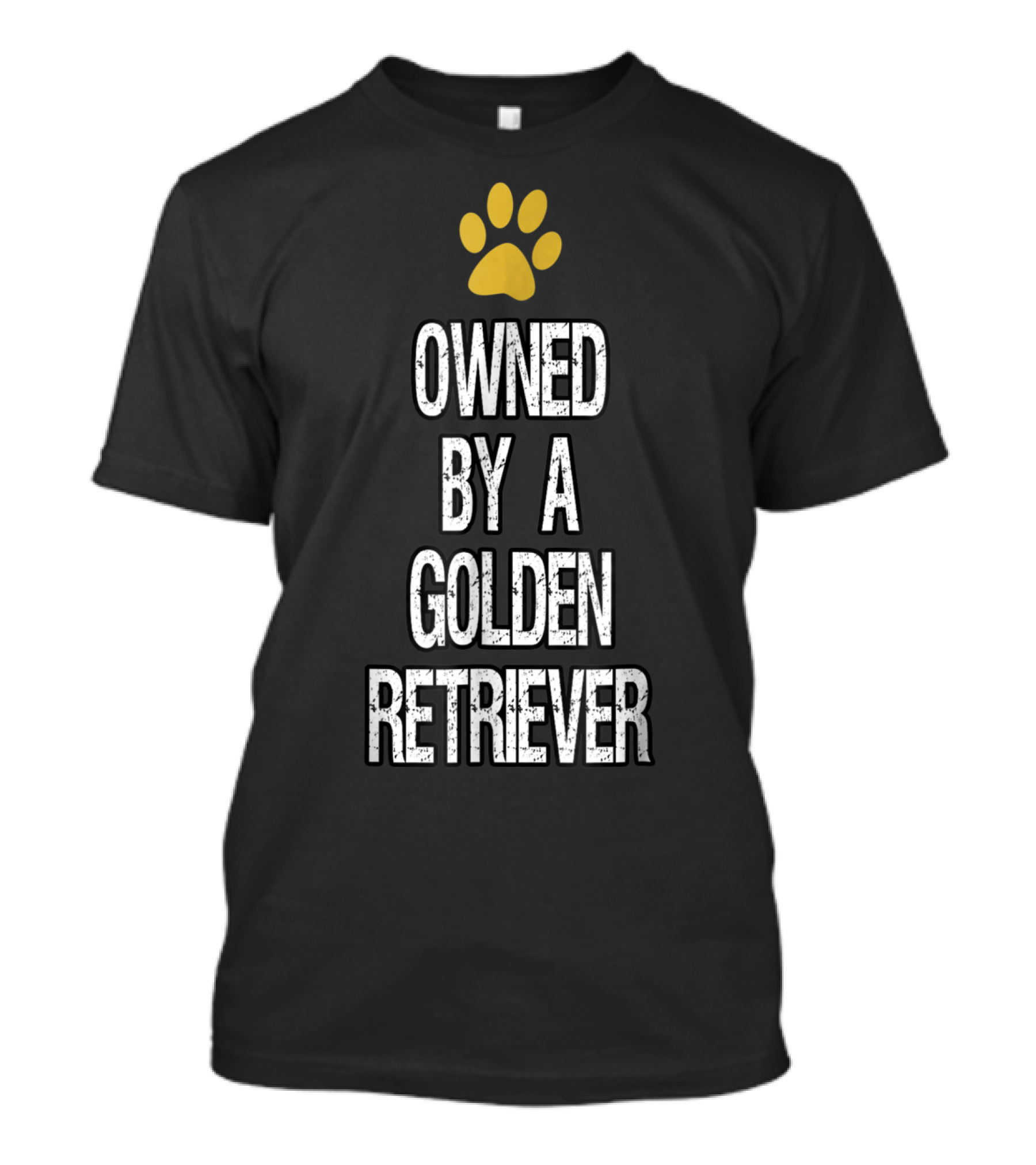 Owned By A Golden Retriever Paw Prints T-Shirt