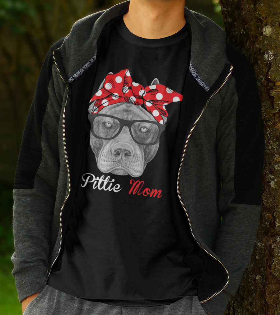 Pittie Mom Pitbull Dog Lovers Mothers Day T-Shirt