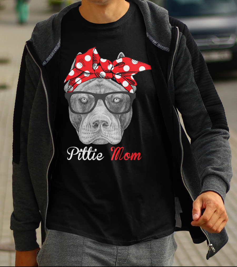 Pittie Mom Pitbull Dog Lovers Mothers Day T-Shirt
