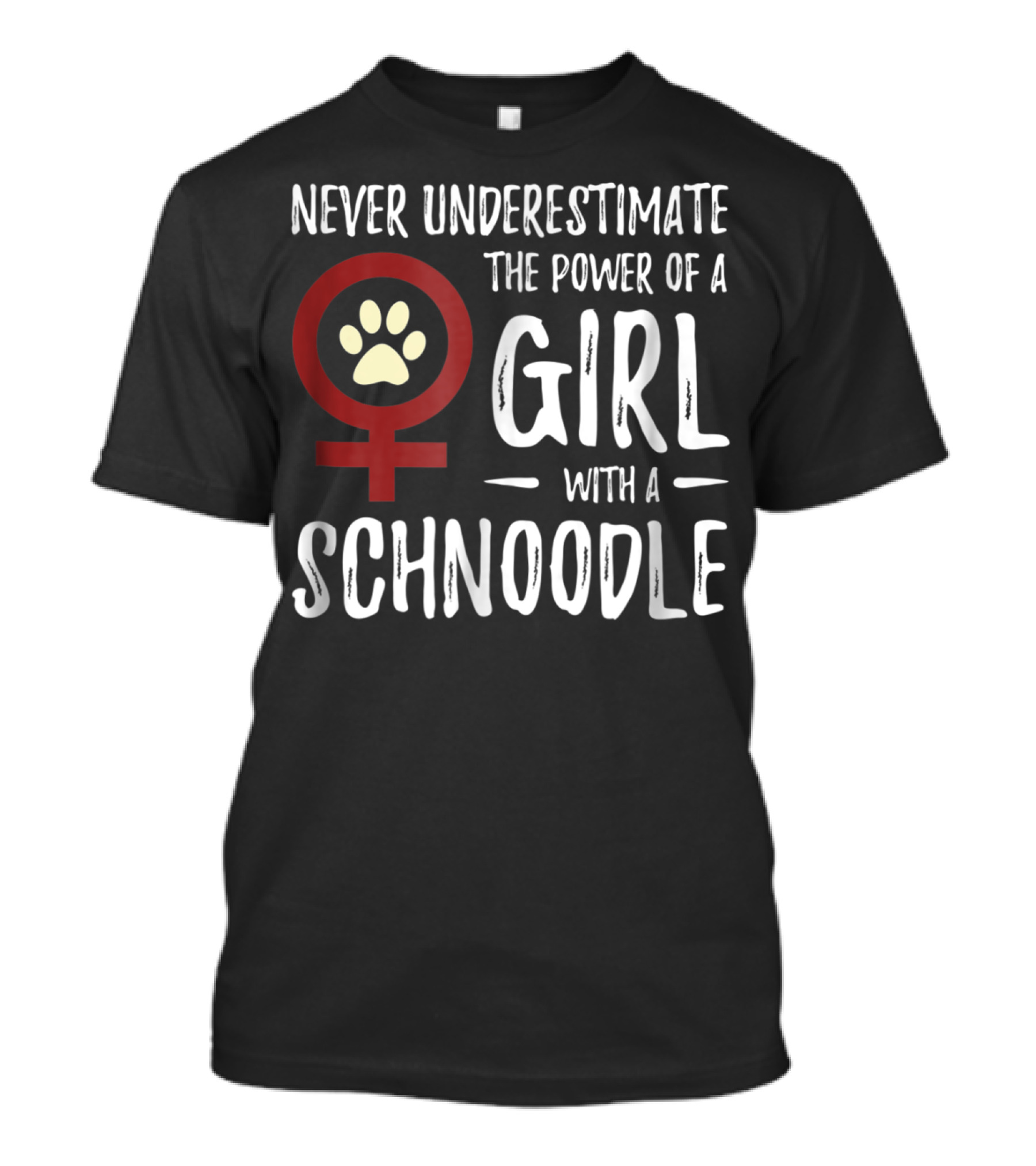 Never Underestimate The Power Of A Girl With A Schnoodle T-Shirt