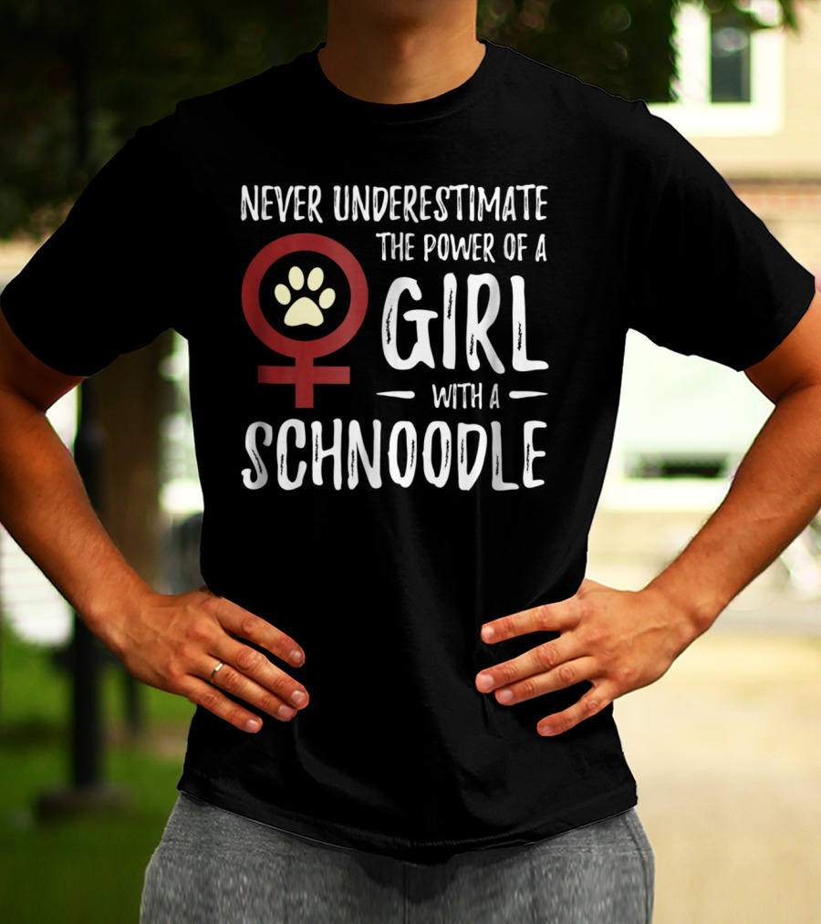 Never Underestimate The Power Of A Girl With A Schnoodle T-Shirt