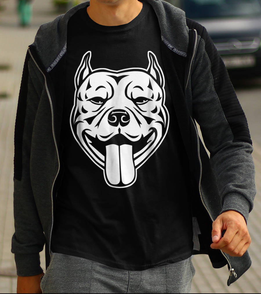 Pitbull Terrier Head For Pittie Moms Dads Kids43 T-Shirt