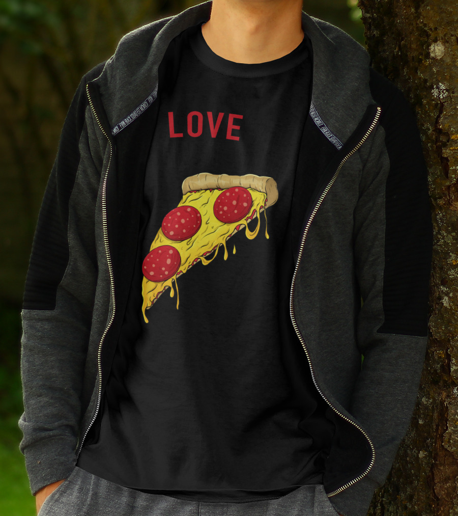 LOVE AT FIRST SLICE Pizza Men Girls Mom And Baby68 T-Shirt