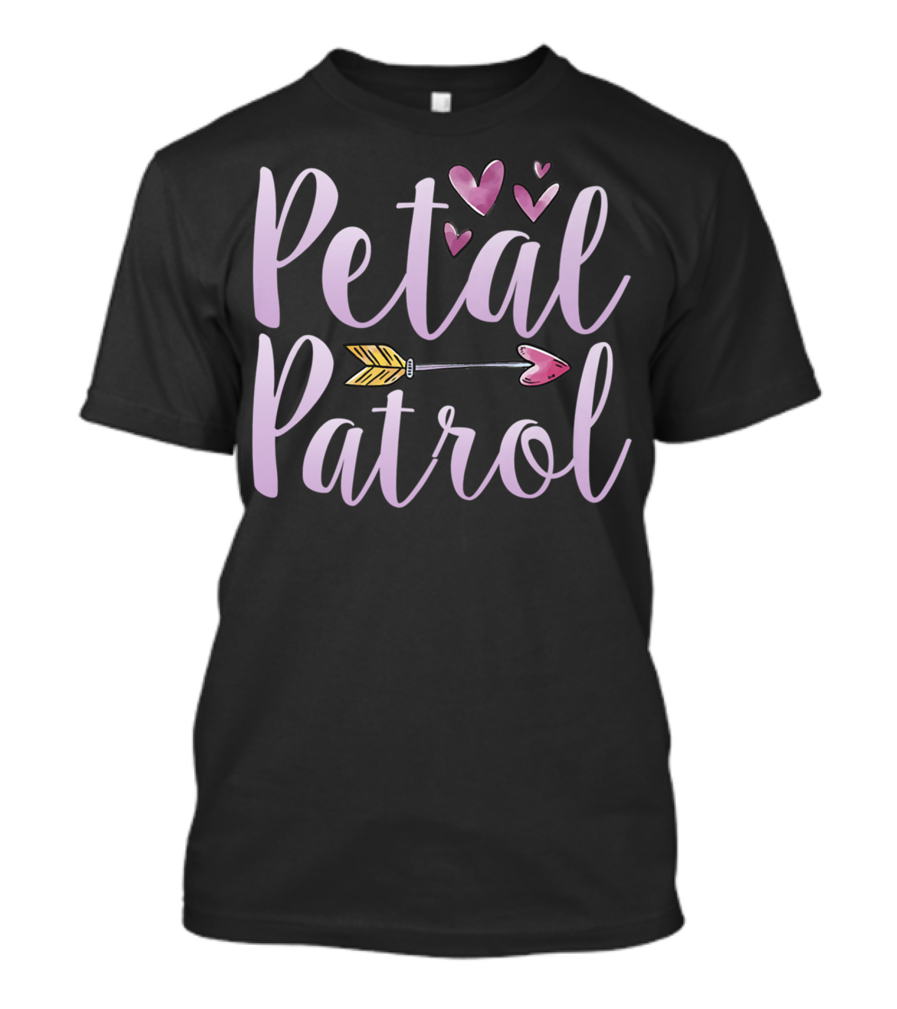 Petal Patrol Pregnancy Reveal Mama Tees Hearts And Arrow T-Shirt