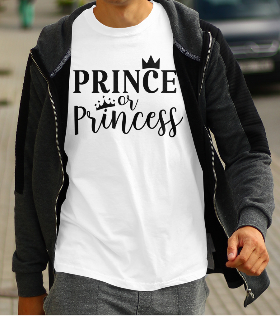 Prince Or Princess Gender Reveal Dad Cute91 T-Shirt