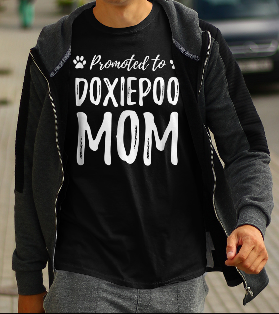 Promoted To Doxiepoo Mom Paw Prints Funny Dog Mom Idea98 T-Shirt