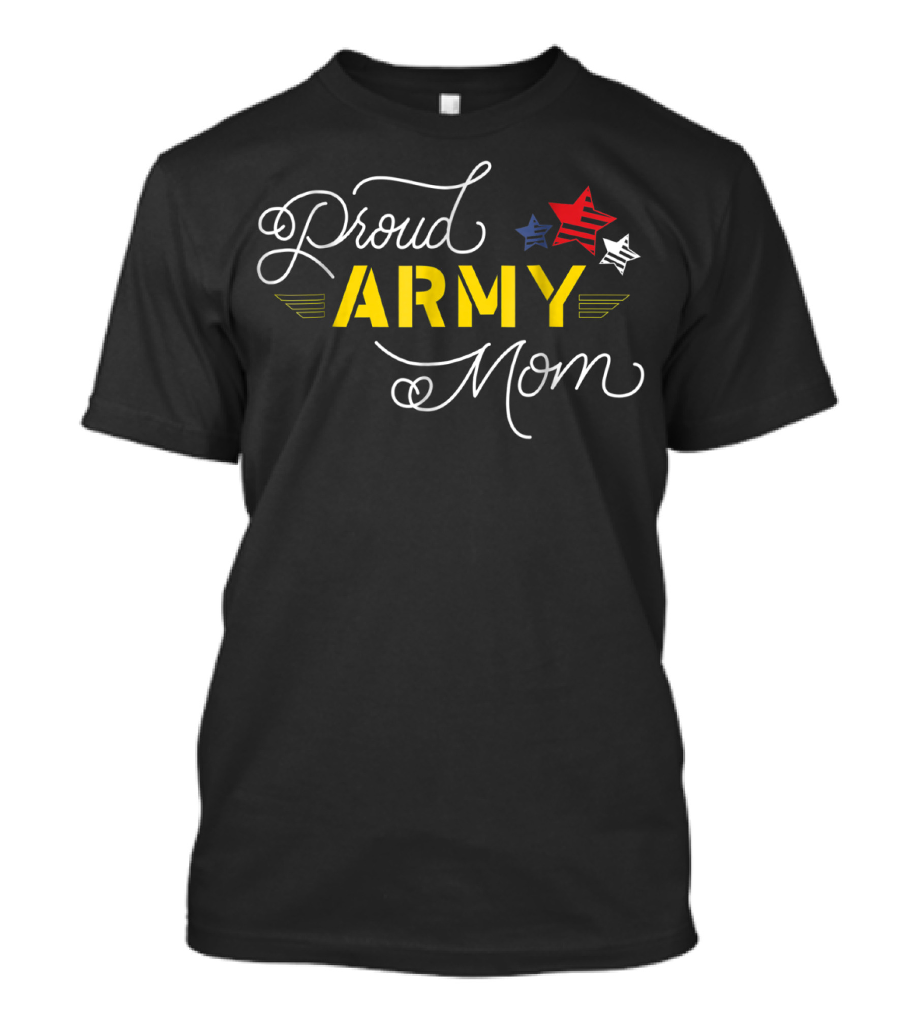 Proud Army Mom Stars Military Family T-Shirt