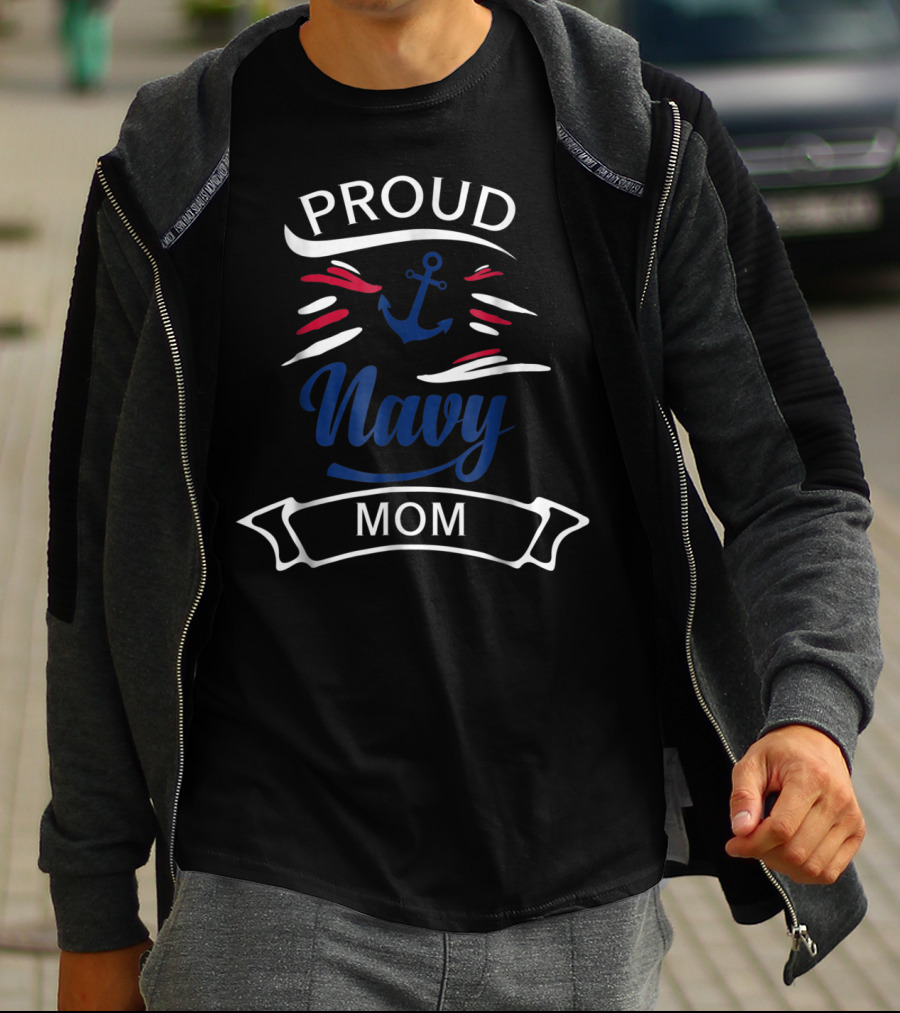 PROUD NAVY MOM ANCHOR T-Shirt