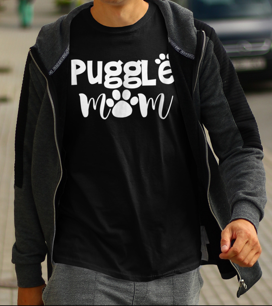Puggle Mom Paw Prints T-Shirt
