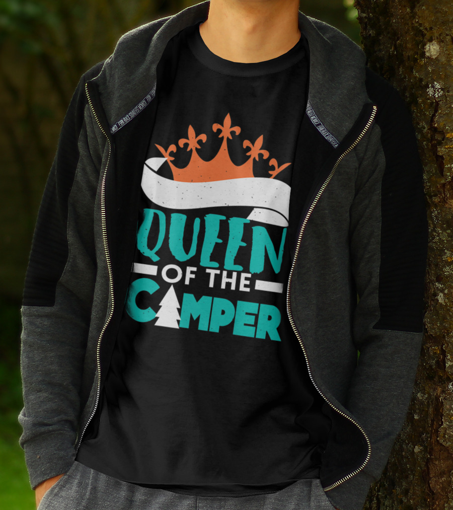 QUEEN OF THE CAMPER RV CROWN TREE T-Shirt