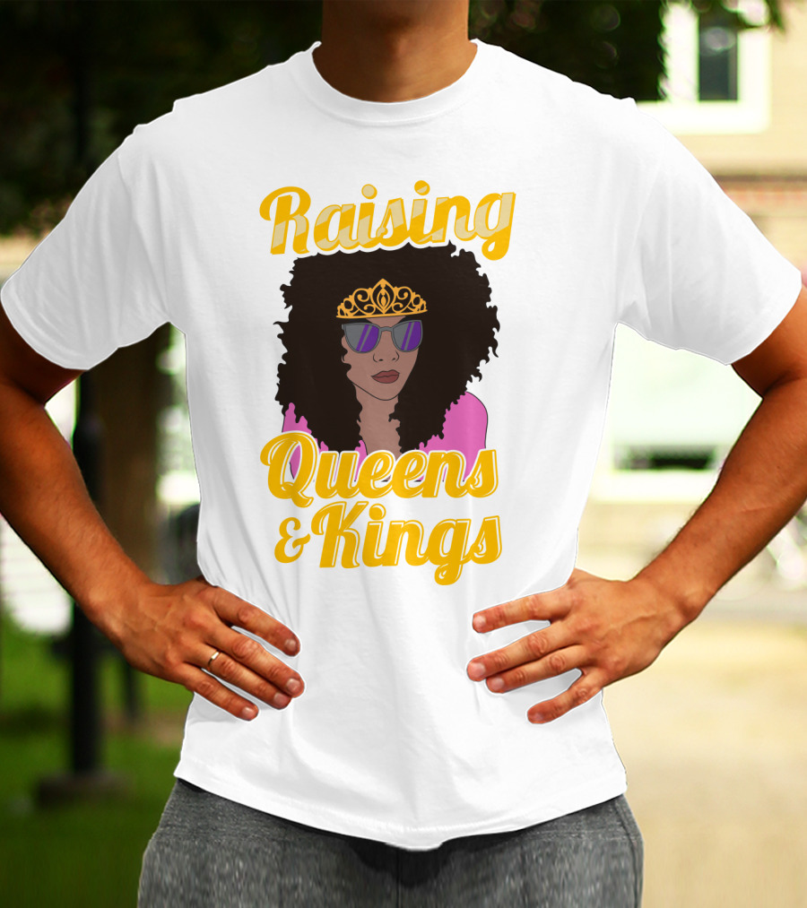 Raising Queens And Kings Afro Mama Tiara Sunglasses T-Shirt