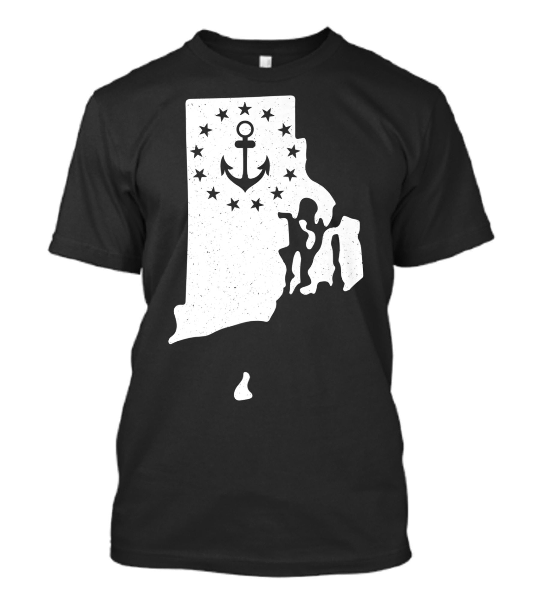 Rhode Island Anchor Independence With Stars T-Shirt