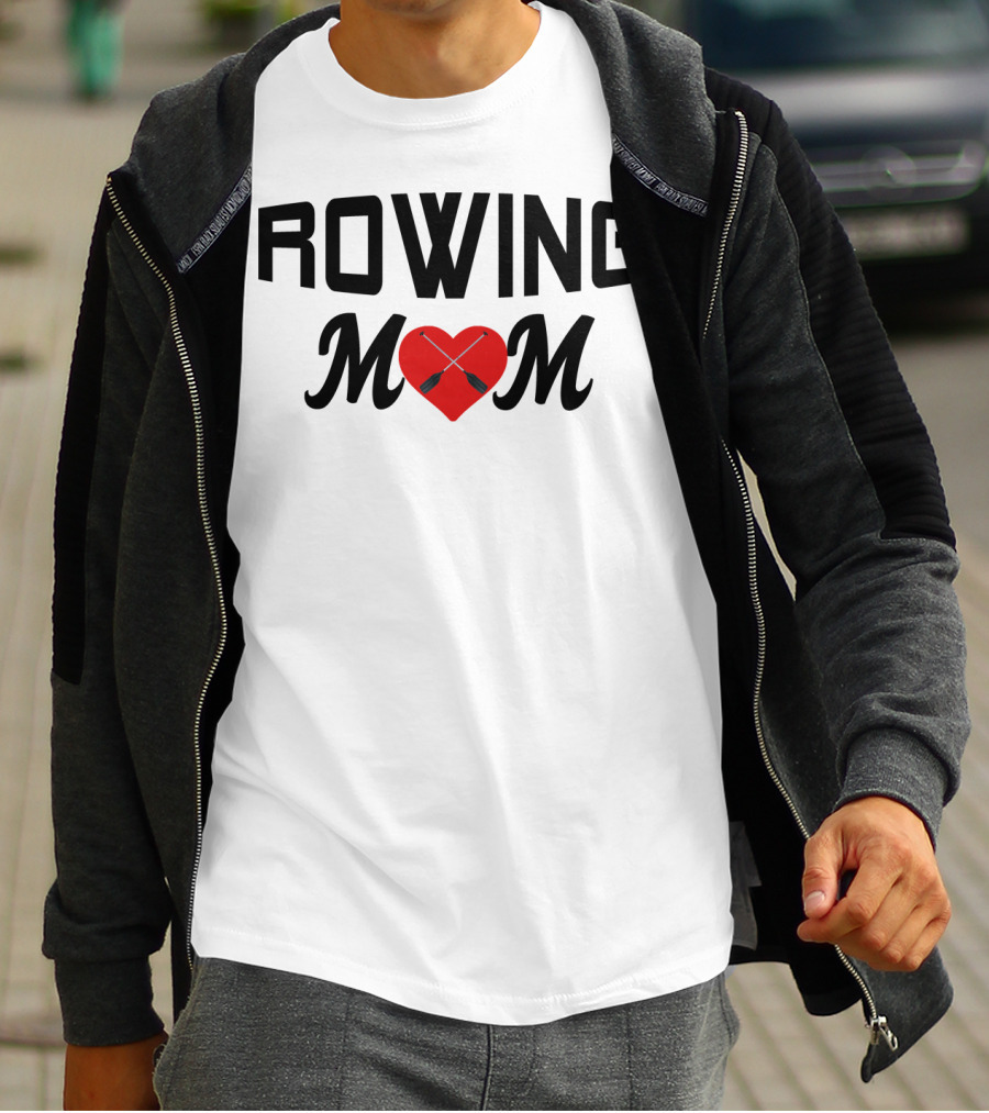 Rowing Mom Heart Oars T-Shirt