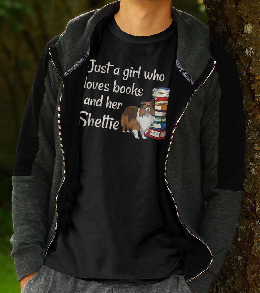 Just A Girl Who Loves Books And Her Sheltie T-Shirt