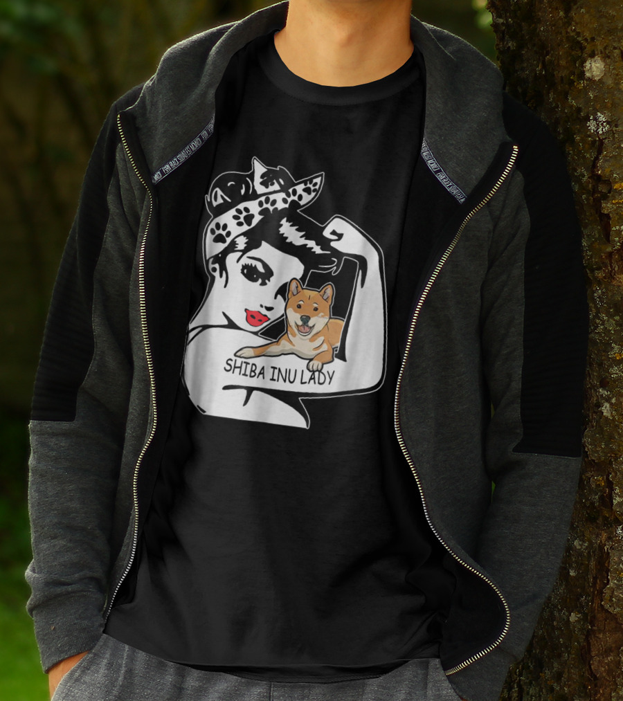 Shiba Inu Lady Strong Mom Birthday Funny T-Shirt