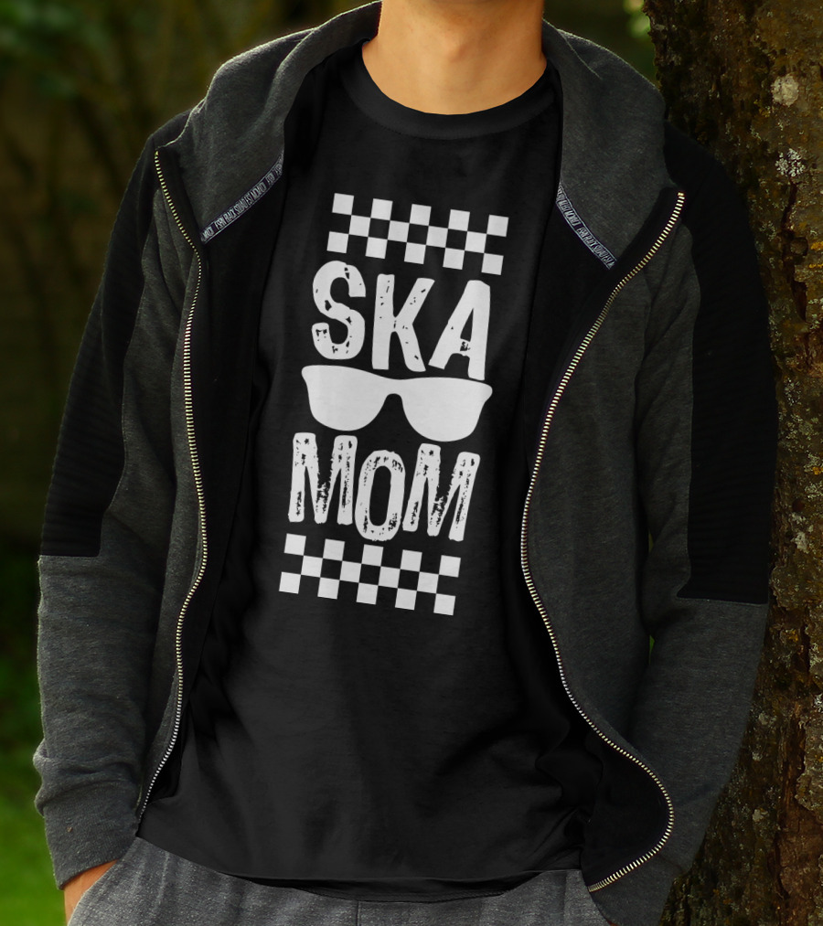 Ska Mom 80s Music Checkered Sunglasses T-Shirt