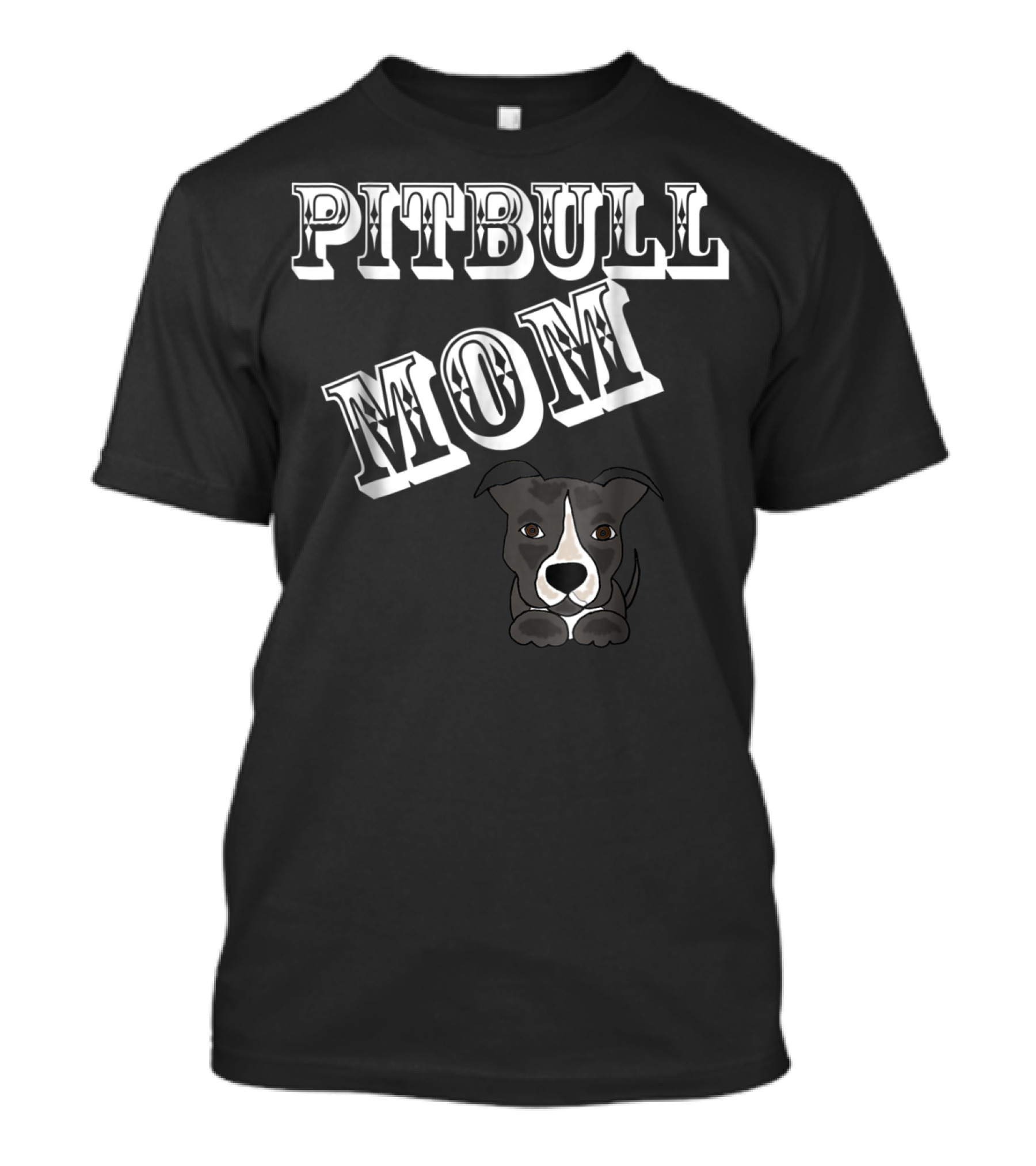 Pitbull Mom SmileteesPets Cute Pitbull T-Shirt