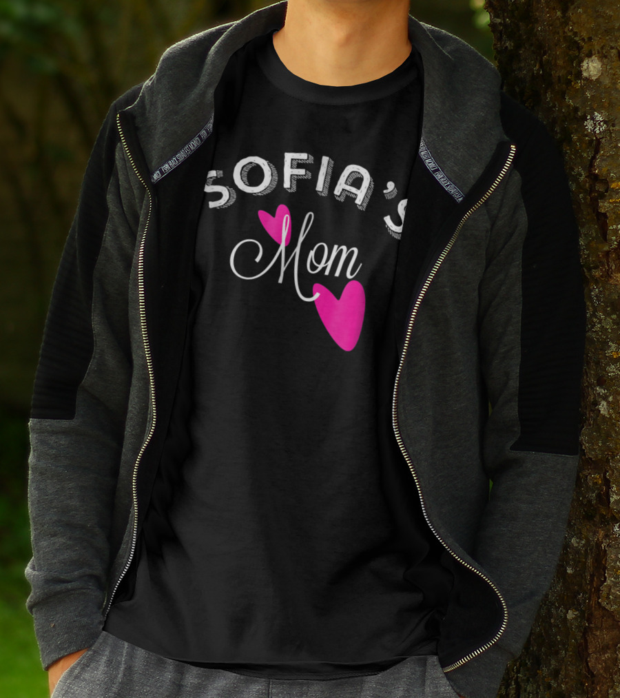 SOFIA'S Mom With Pink Hearts T-Shirt