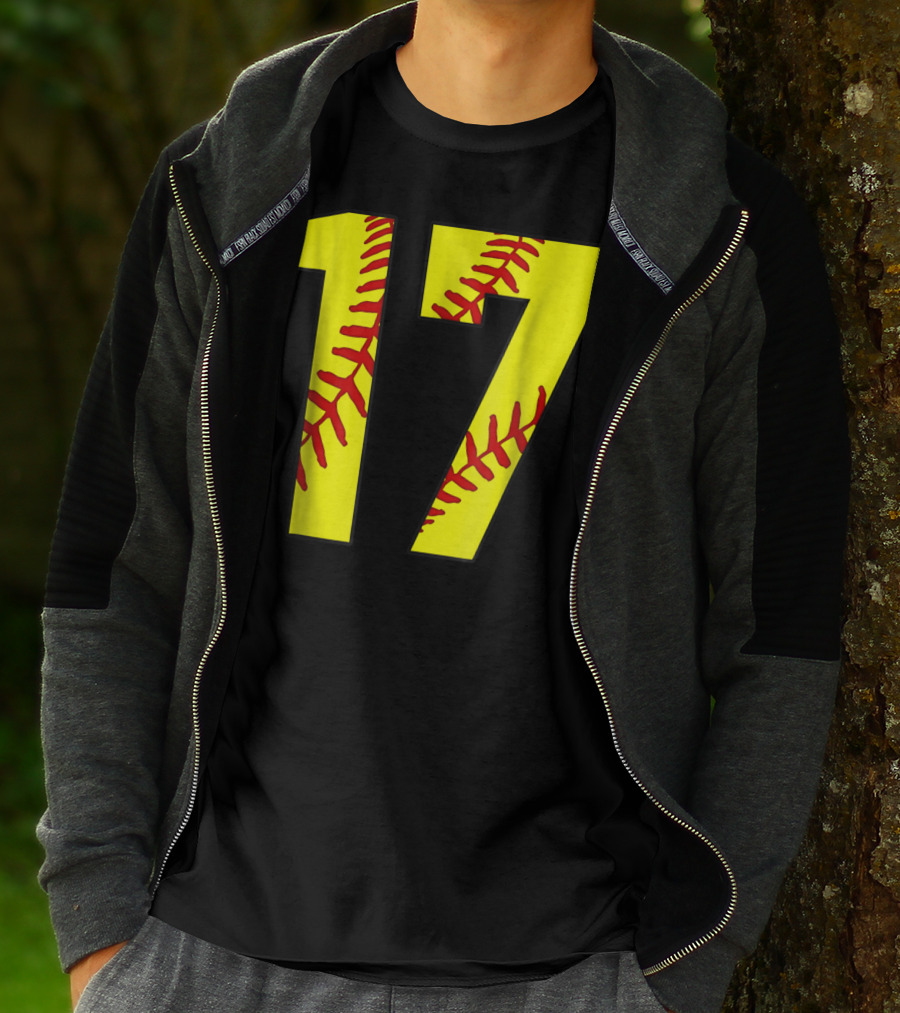 Softball Mom 17 Jersey Player Fan T-Shirt