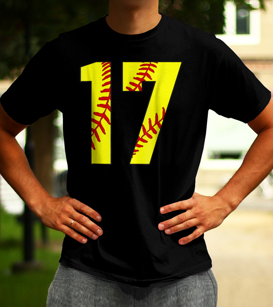 Softball Mom 17 Jersey Player Fan T-Shirt