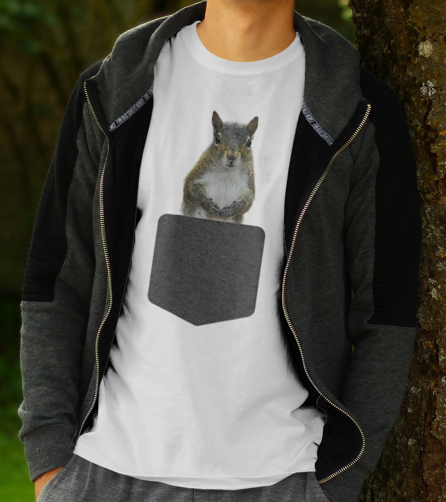Squirrel Pocket Squirrel Mom Funny Squirrel Lover Teeshirt T-Shirt