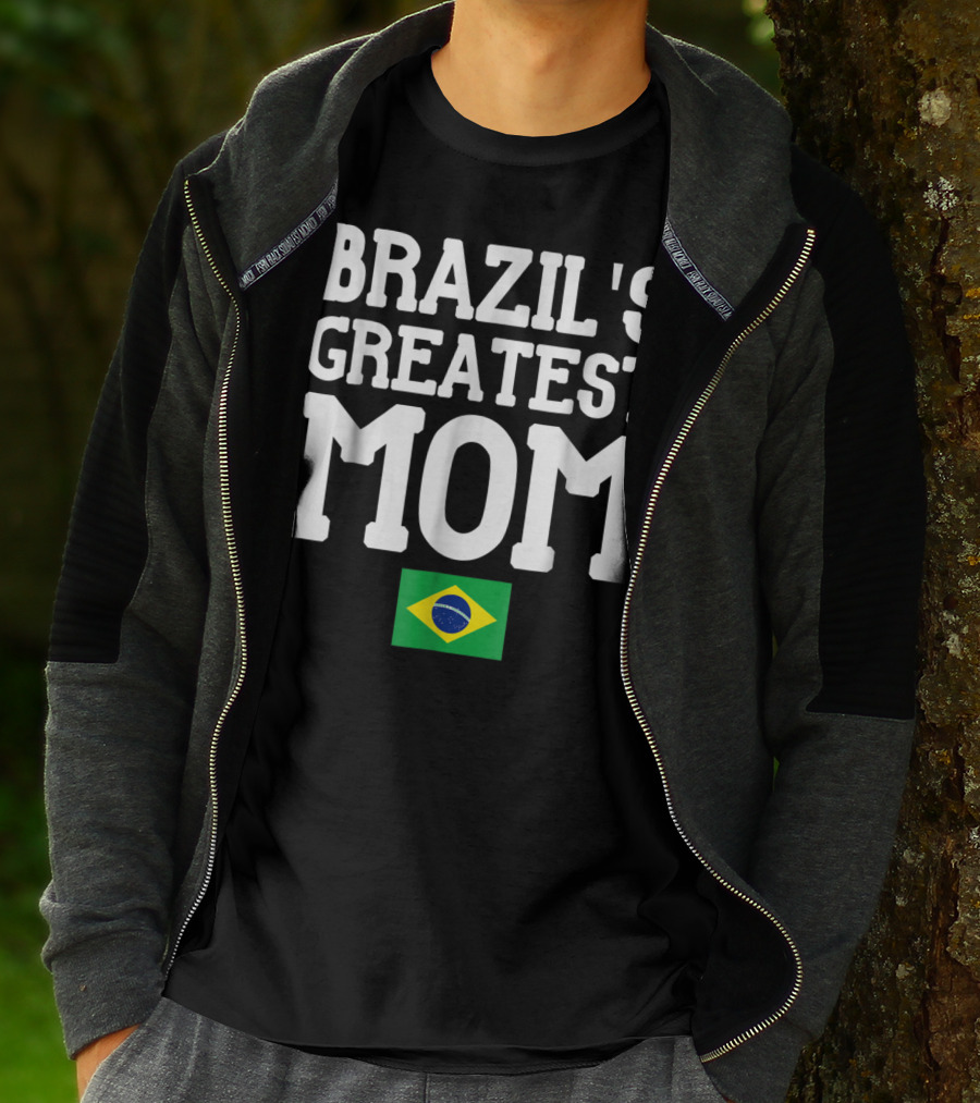 Brazil's Greatest Mom Mother's Day Tribute With Brazilian Flag T-Shirt