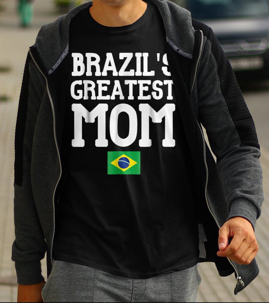 Brazil's Greatest Mom Mother's Day Tribute With Brazilian Flag T-Shirt