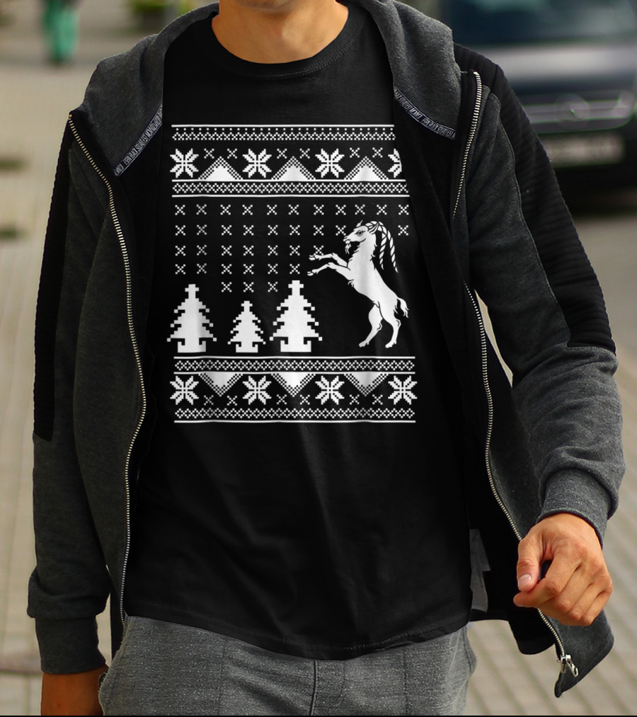 Goat Ugly Christmas Sweater Pattern For Goat Mom Lovers T-Shirt