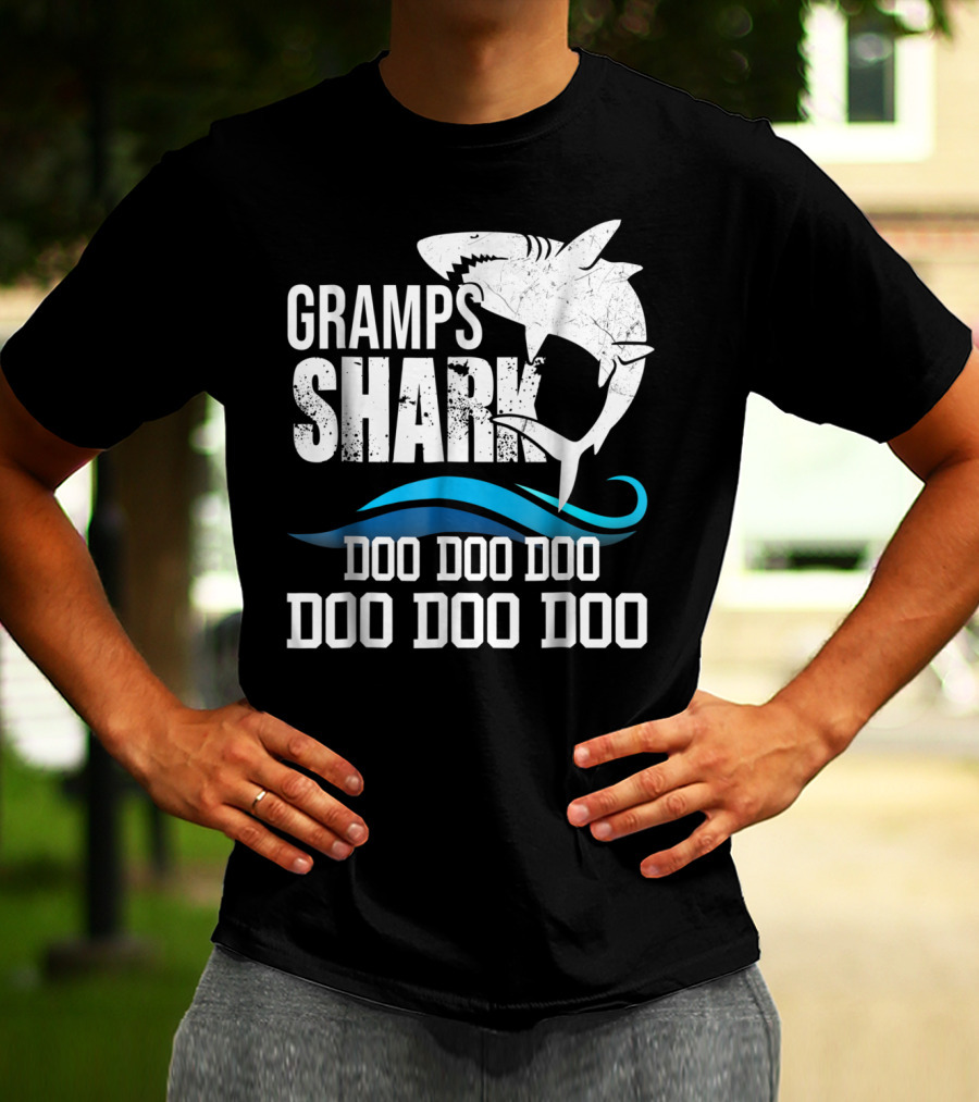 Gramps Shark Doo Doo Doo Mother Mom Grandma Halloween Christmas43 T-Shirt