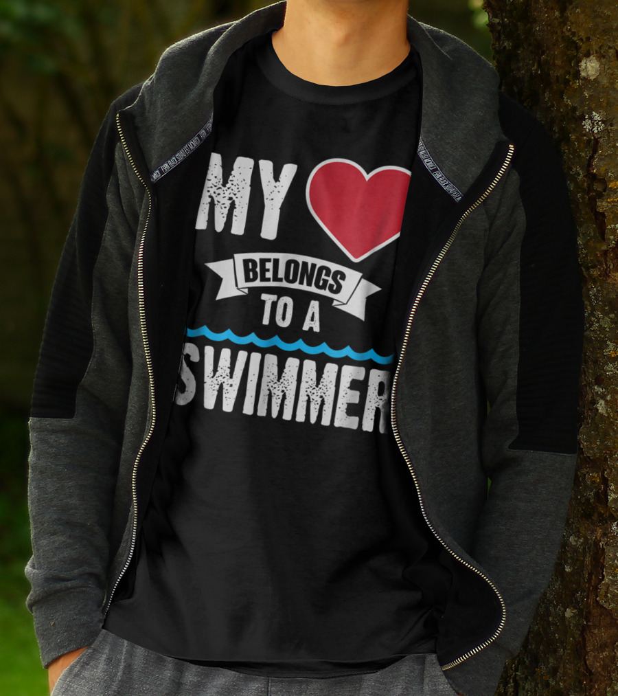 MY Heart Belongs To A Swimmer T-Shirt