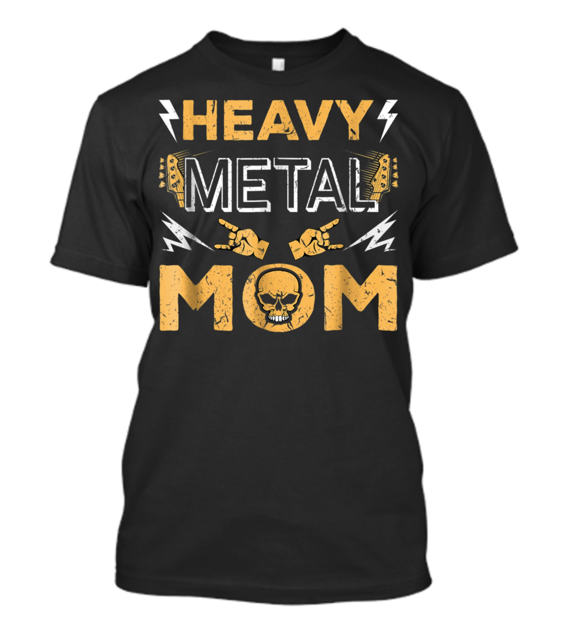 Heavy Metal Mom Vintage Band Skull Music Mother T-Shirt