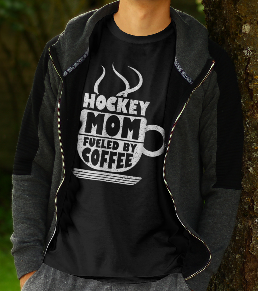Hockey Mom Fueled By Coffee Sports Parentё T-Shirt