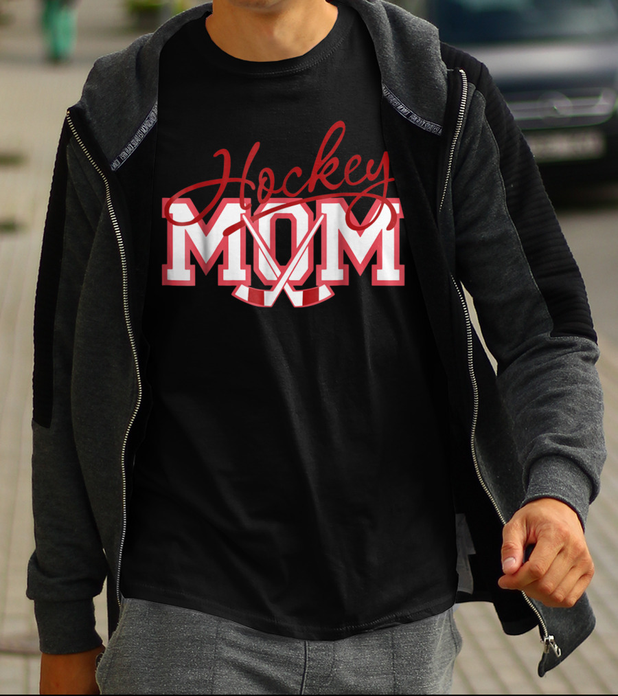 Hockey Mom With Sticks T-Shirt
