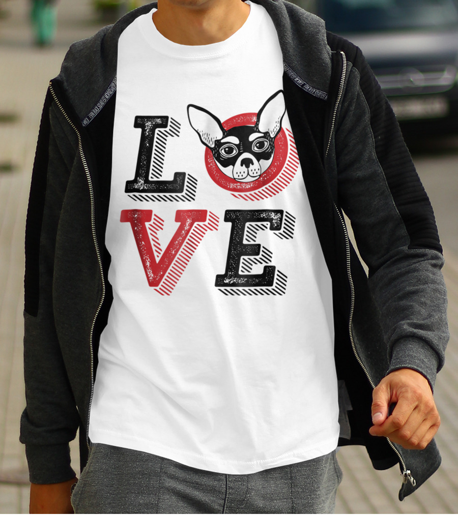 I Love Chihuahua Puppies Mom And Dad 17 Love T-Shirt