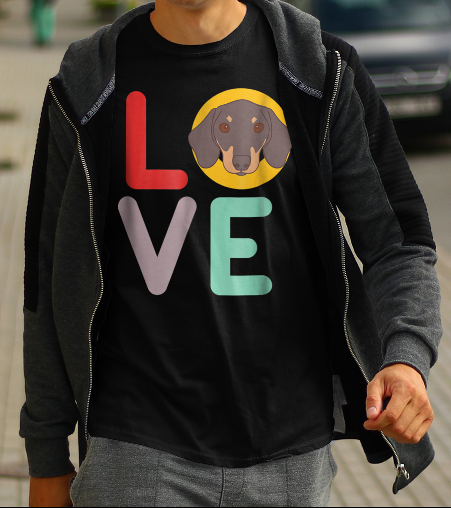 Love Dachshund Dog Animal Lover Puppies Mom Dad20 T-Shirt