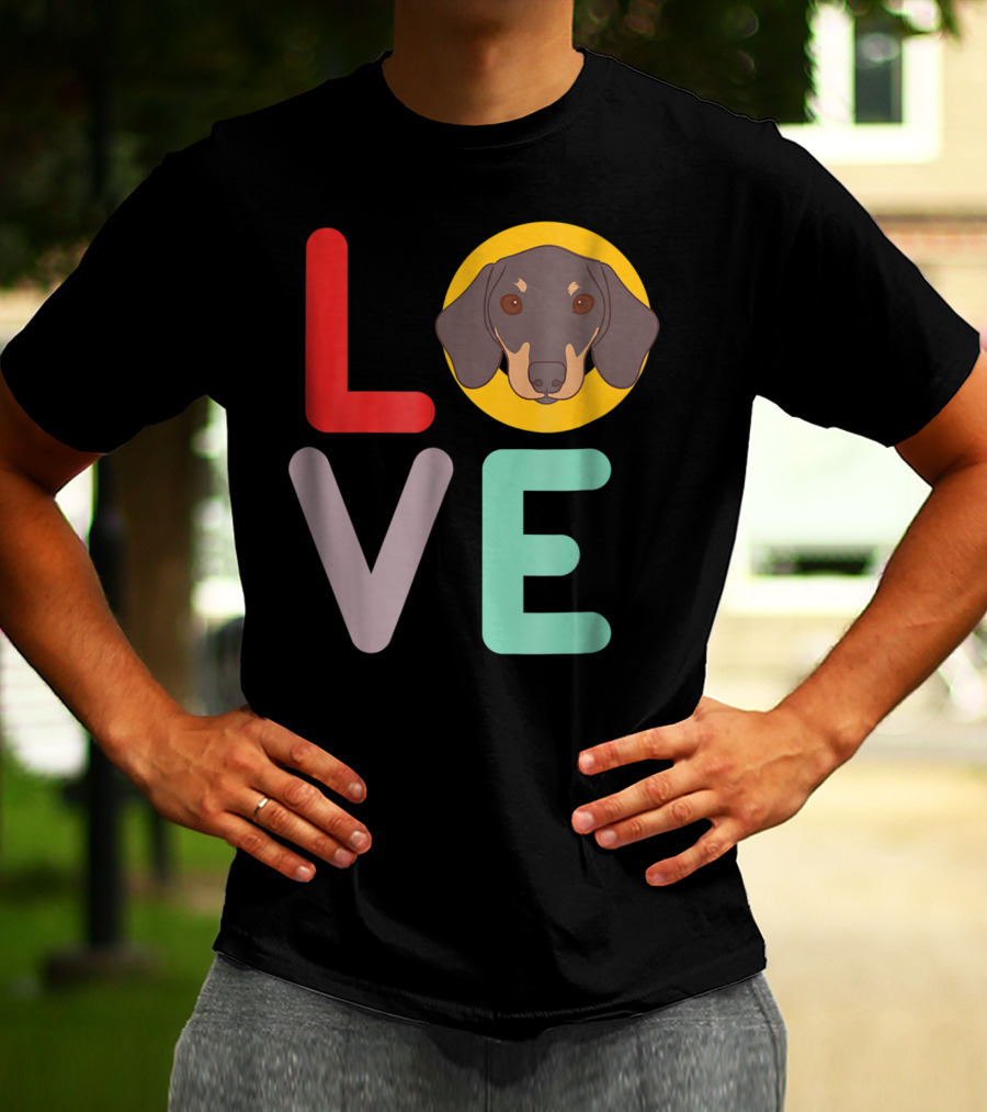 Love Dachshund Dog Animal Lover Puppies Mom Dad20 T-Shirt
