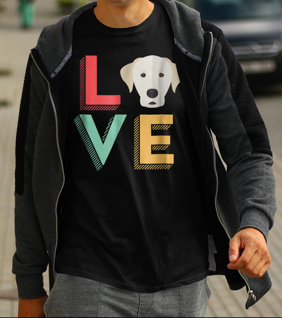 I Love Labrador Dog Lover Lab Puppies Mom And Dad39 Cute Puppy Head In LOVE T-Shirt