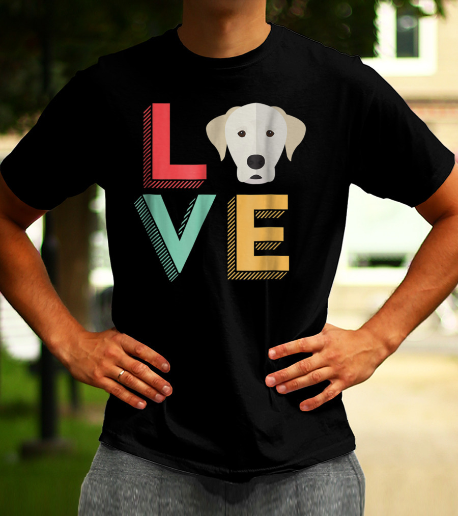 I Love Labrador Dog Lover Lab Puppies Mom And Dad39 Cute Puppy Head In LOVE T-Shirt