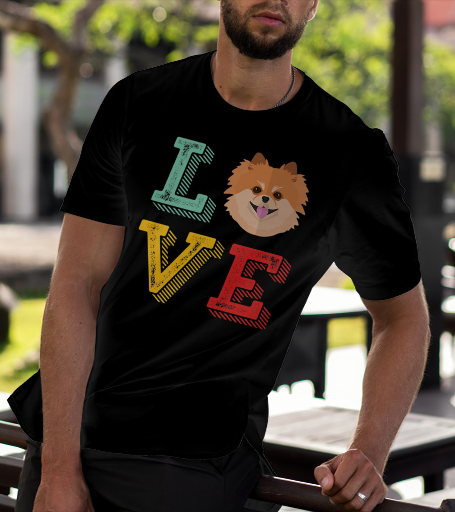 LOVE Pomeranian Dog For Pom Puppy Lover14 T-Shirt