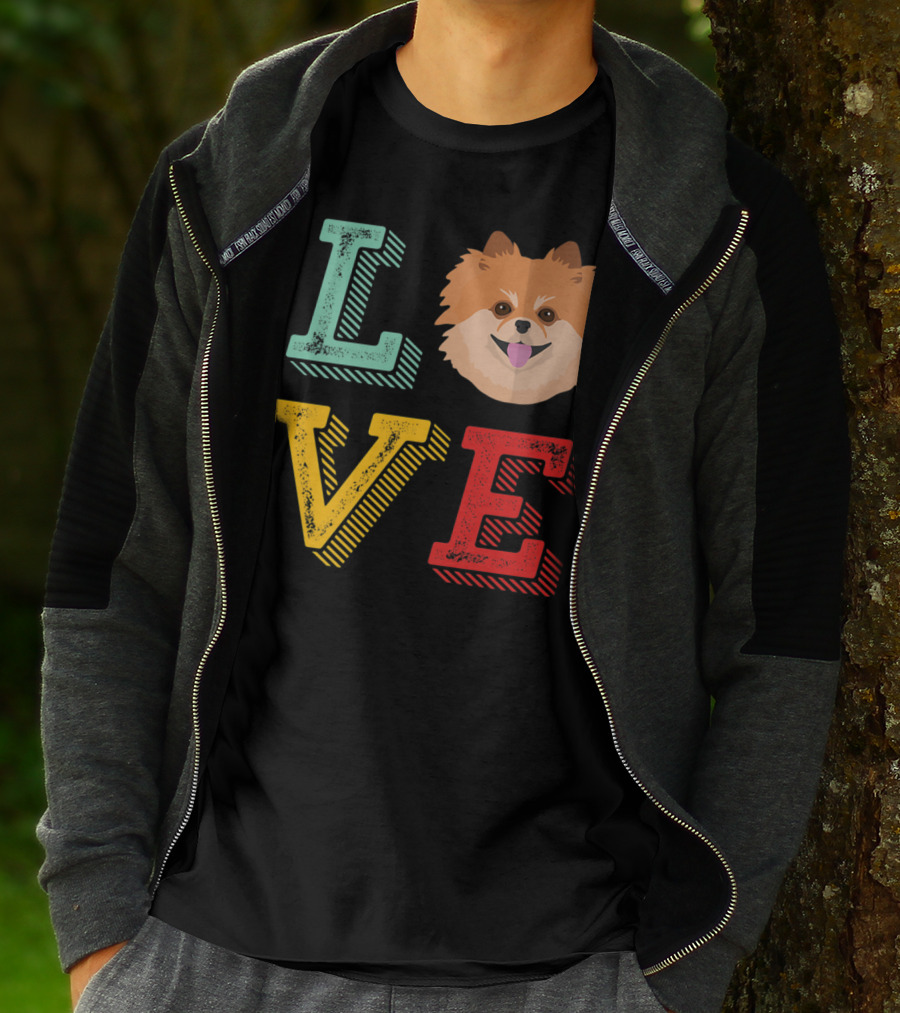 LOVE Pomeranian Dog For Pom Puppy Lover14 T-Shirt