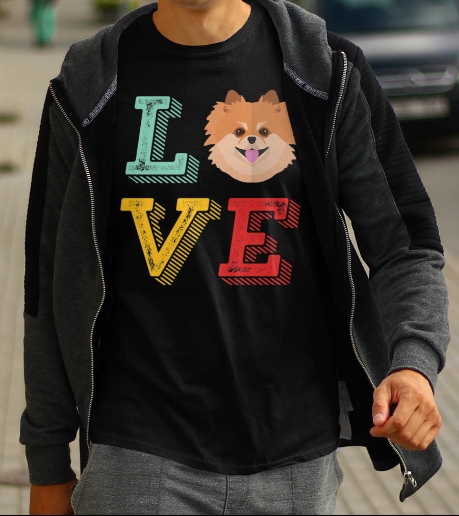 LOVE Pomeranian Dog For Pom Puppy Lover14 T-Shirt