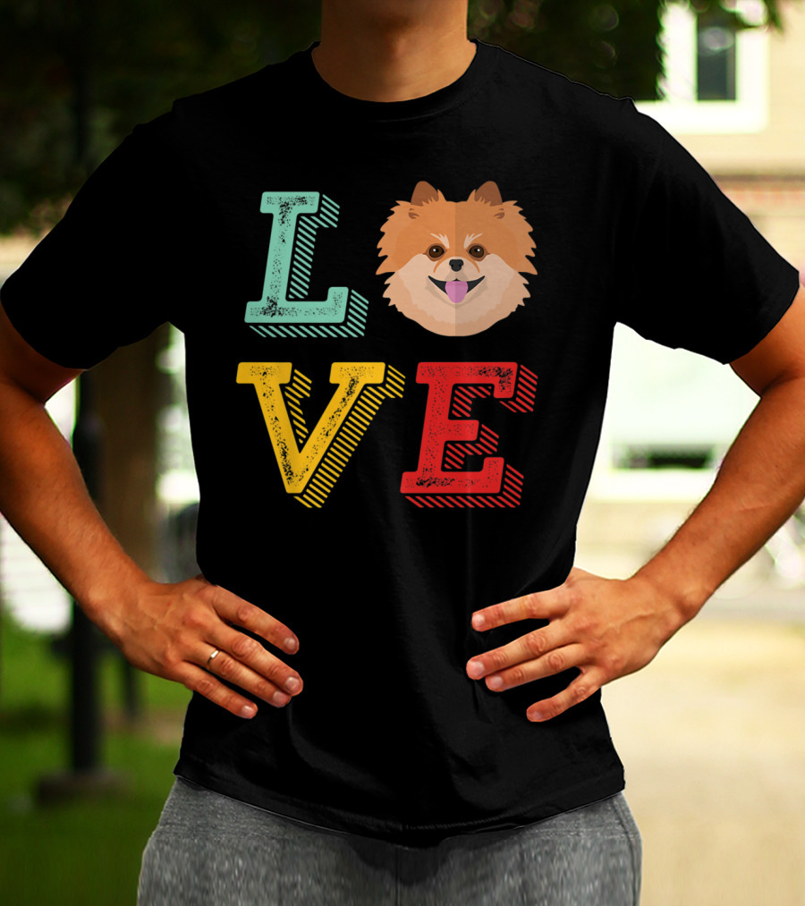 LOVE Pomeranian Dog For Pom Puppy Lover14 T-Shirt