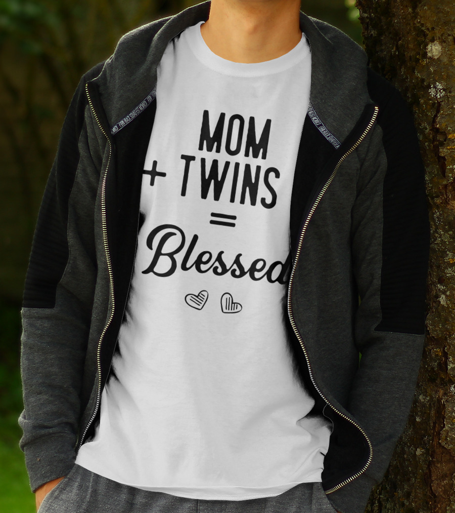 Mom Plus Twins Equals Blessed T-Shirt