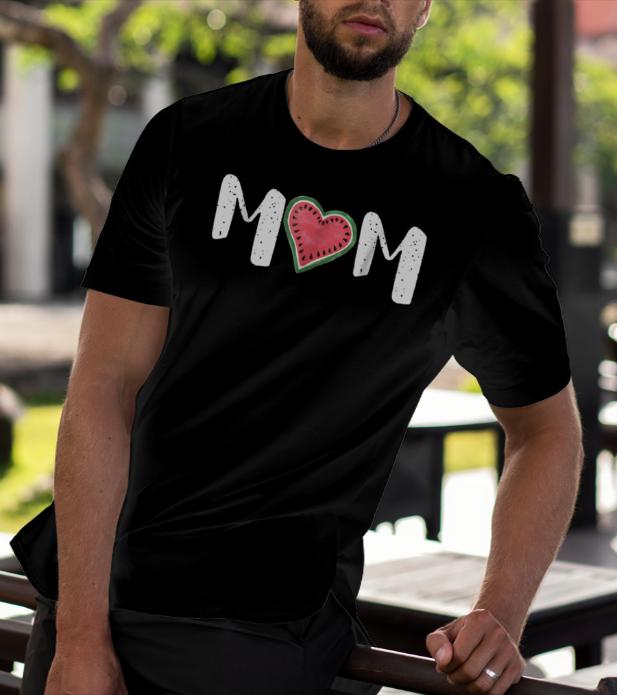 Mom Heart Watermelon T-Shirt