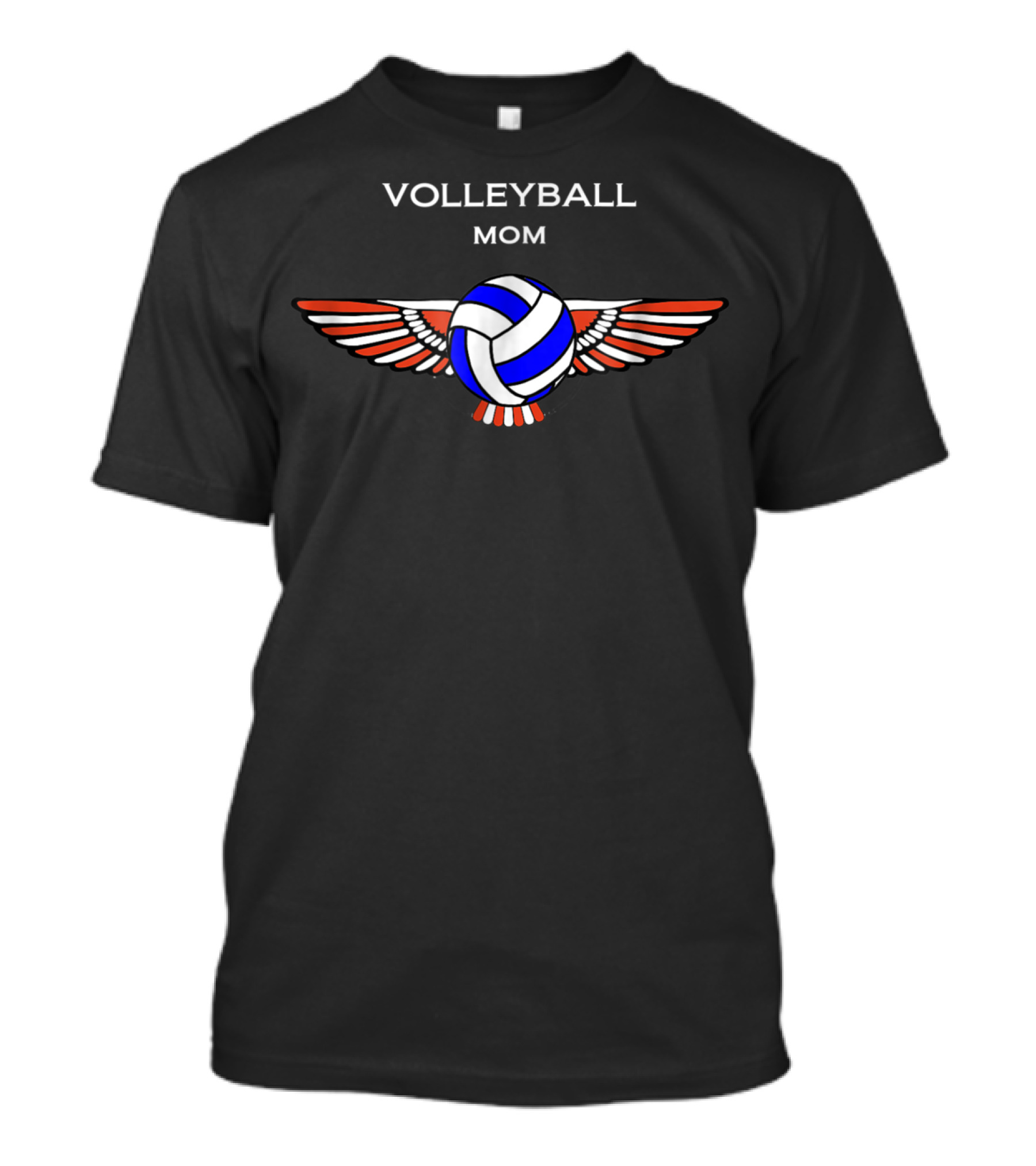 VOLLEYBALL MOM Winged Ball T-Shirt